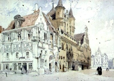 Town Hall, Malines by William Callow